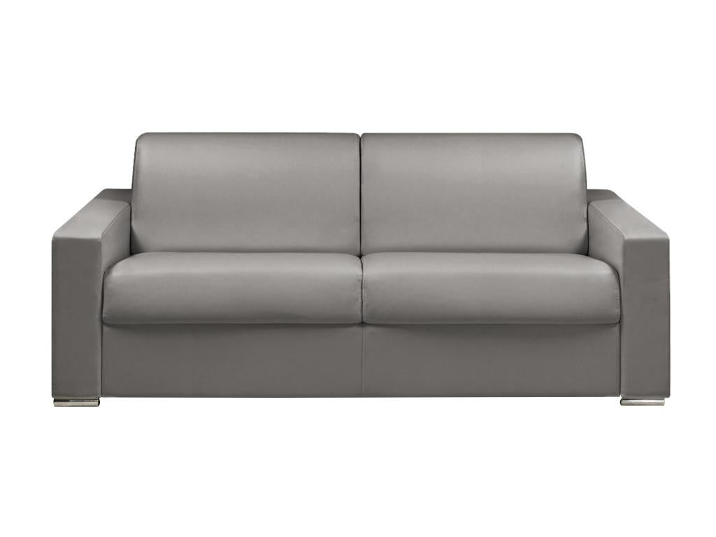 214 x 223 x 99 cm Sleeper Sofa Wood Metal Gray
