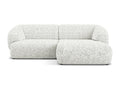 98 x 230 x 81 cm Sectional Sofa Wood White