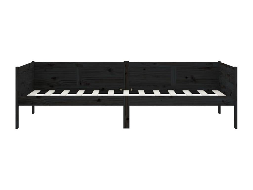 90 x 190 cm Bed Wood Black