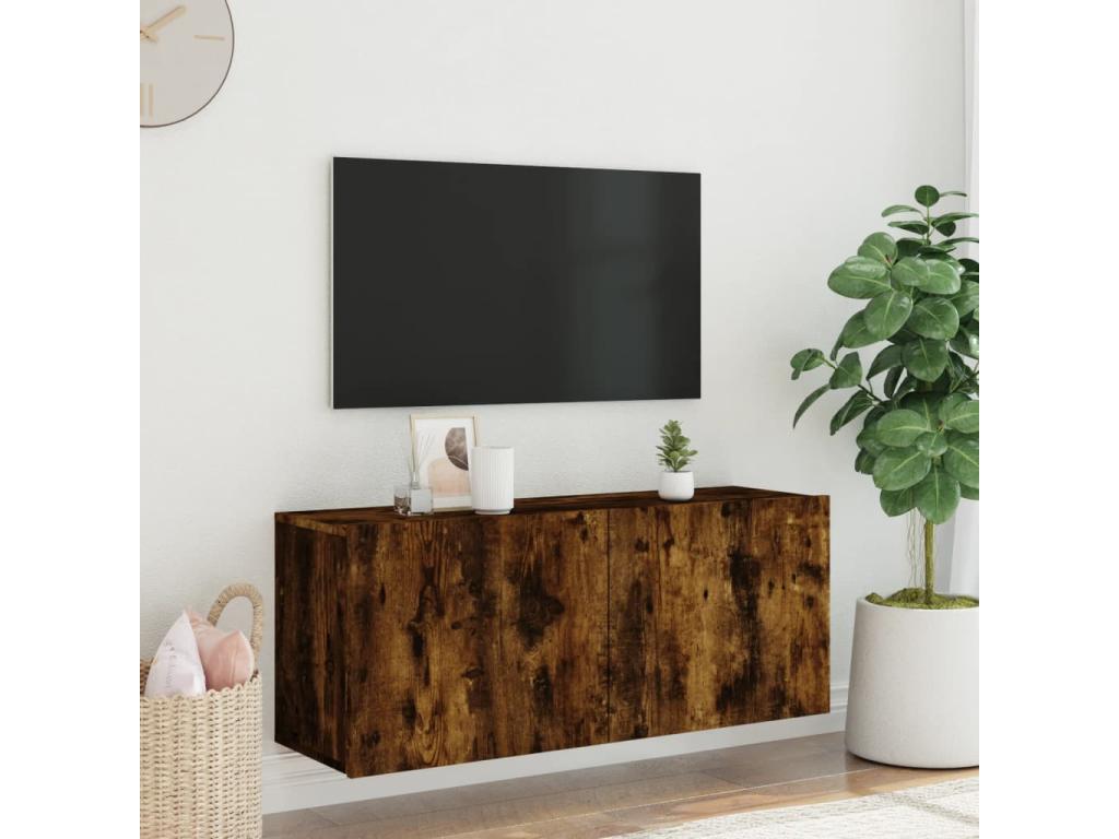 100 x 30 x 41 cm TV Stand Wood Brown