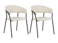55 x 55 x 78 cm Chair Set of 2 Velvet White