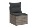 62 x 62 x 69 cm Patio Furniture Set 9-piece Resin Wicker Resin Gray