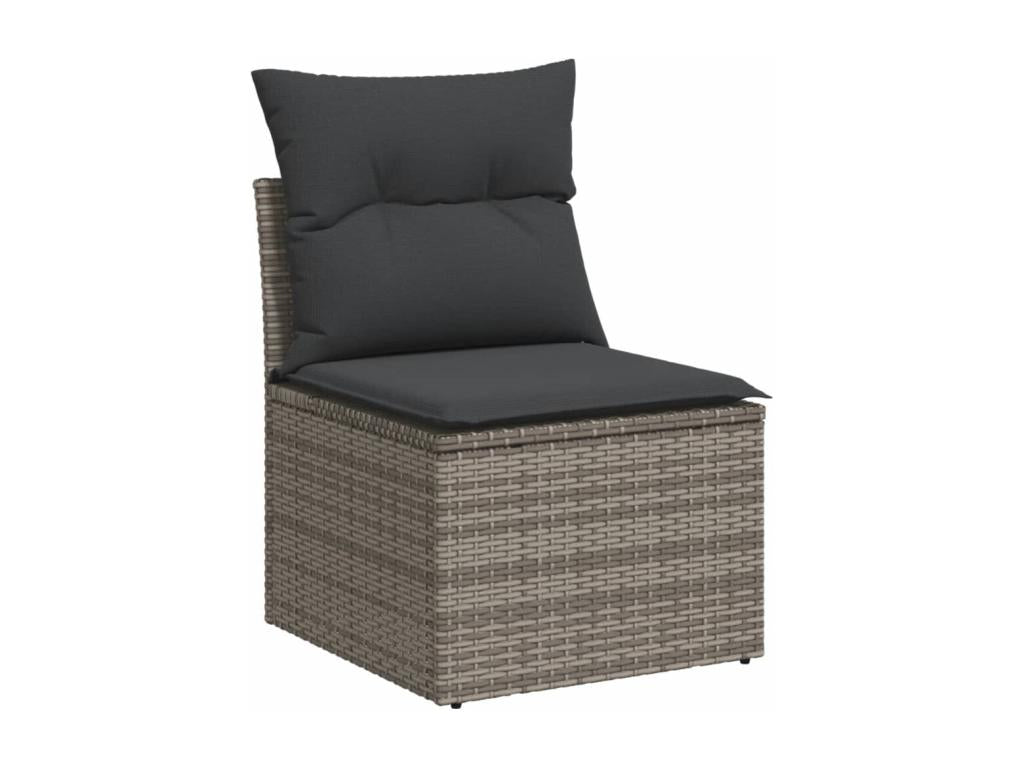 62 x 62 x 69 cm Patio Furniture Set 9-piece Resin Wicker Resin Gray