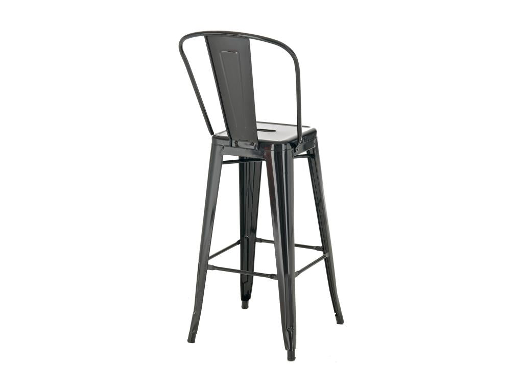 44 x 52 x 115 cm Stool Set of 4 Metal Black