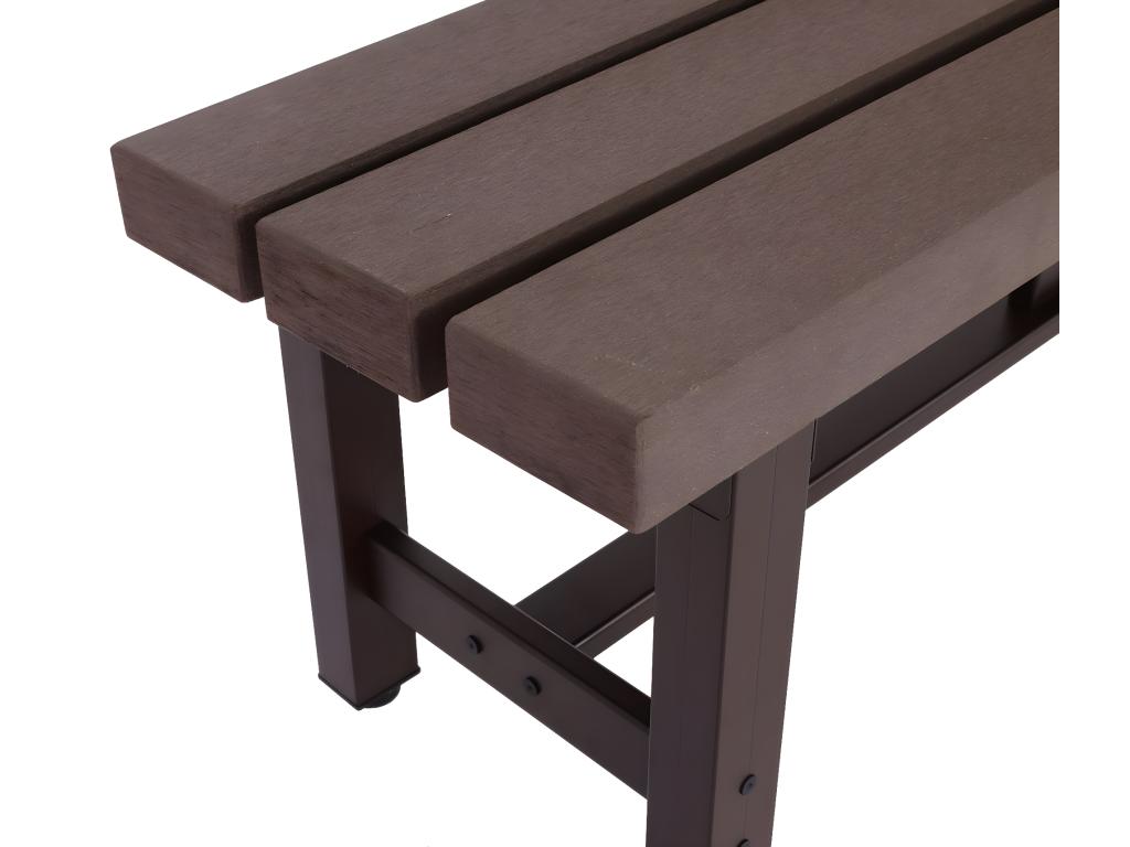 100 x 51 x 110 cm Garden Bench Wood Metal Brown