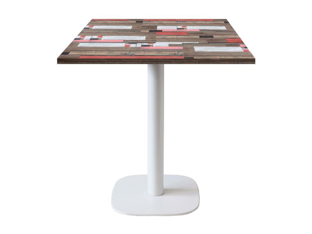 70 x 70 cm Table Wood Multicolor
