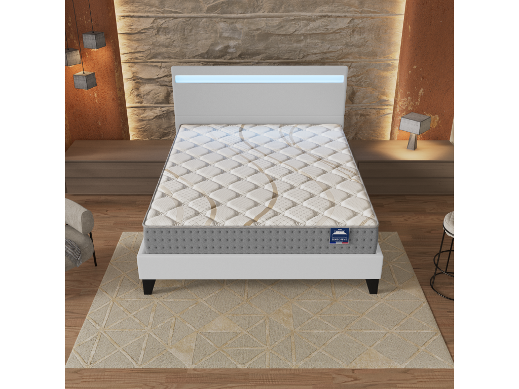 120 x 190 cm Bed White