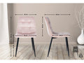 45 x 54 x 83 cm Chair Velvet Metal Pink