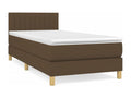 100 x 200 cm Box Spring Bed with Mattress Brown