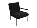 70 x 75 x 80 cm Armchair Fabric Metal Black