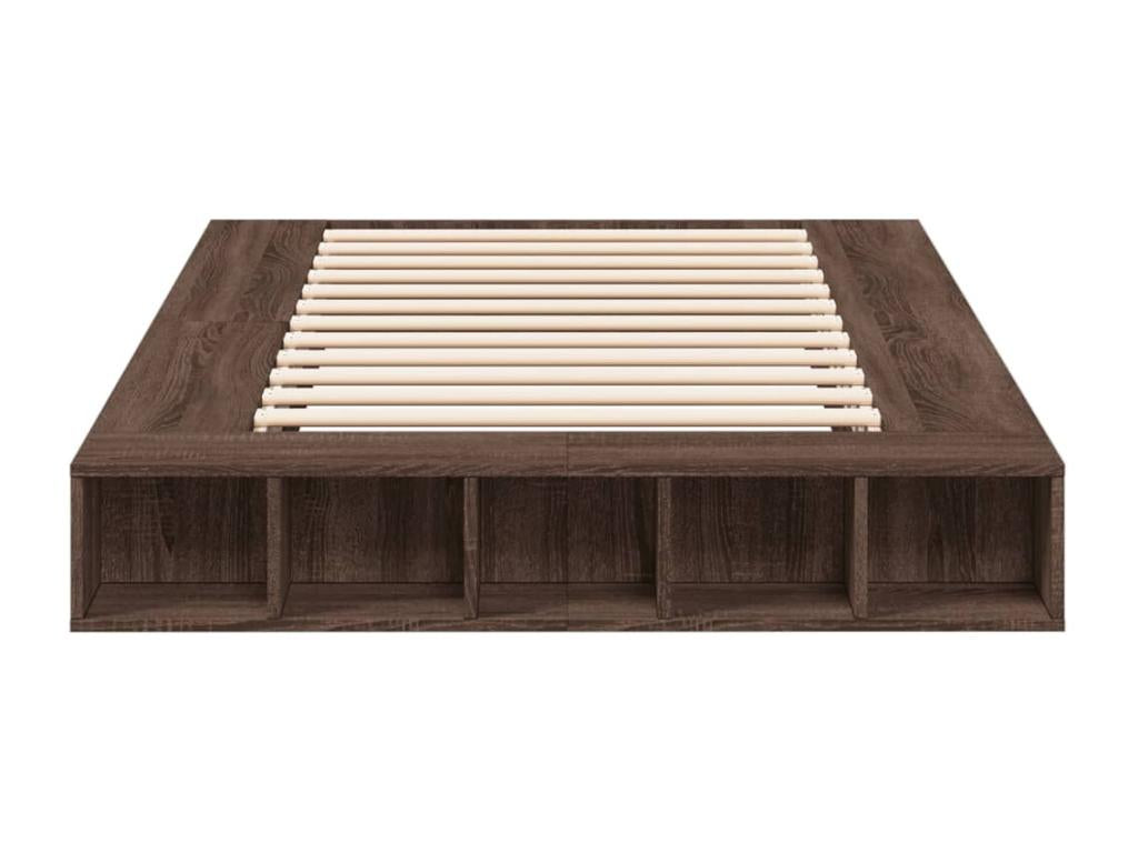 140 x 190 cm Bed Frame Wood Brown
