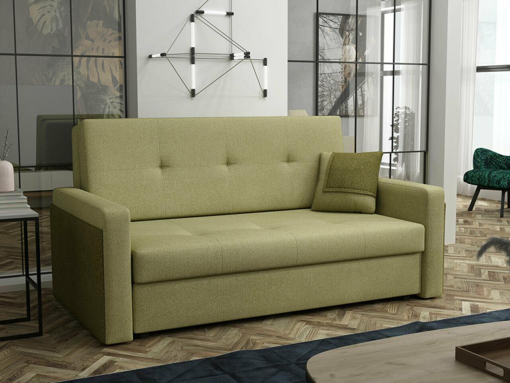 85 x 160 x 98 cm Sleeper Sofa Metal Green
