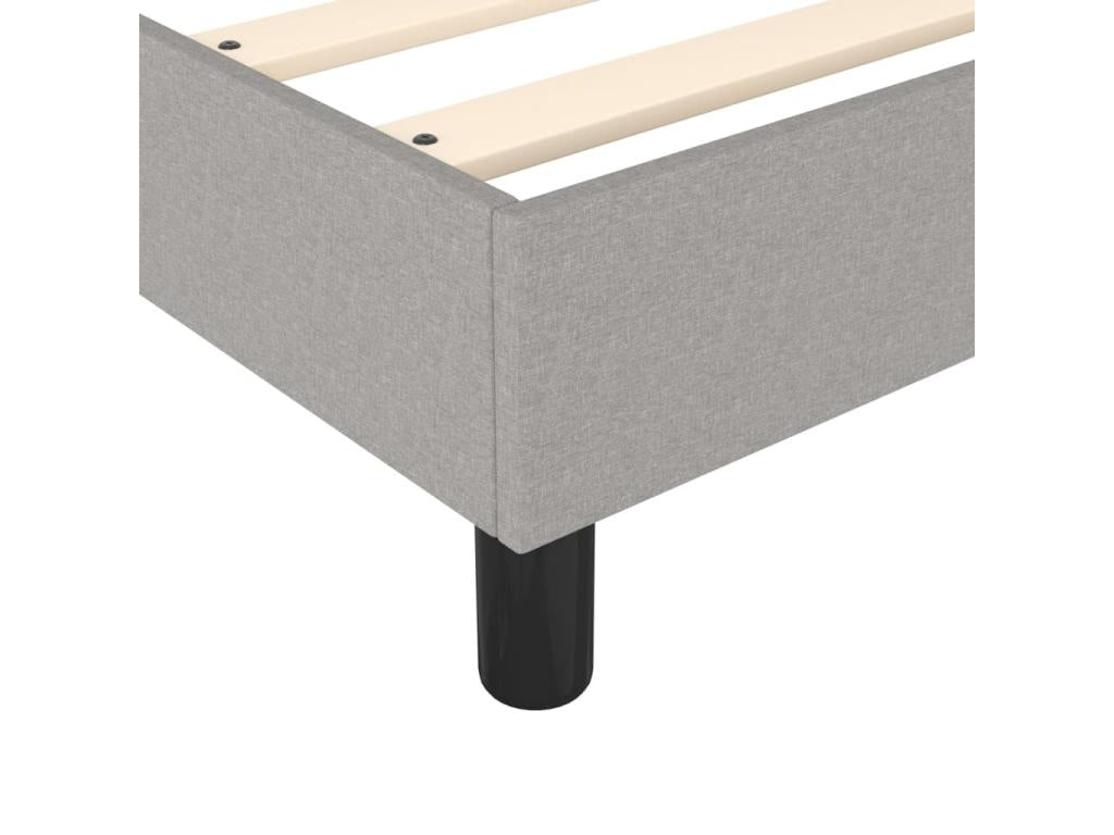 200 x 200 cm Box Spring Bed with Mattress Fabric Gray