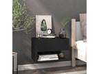 46 x 29 x 30 cm Nightstand Wood Black