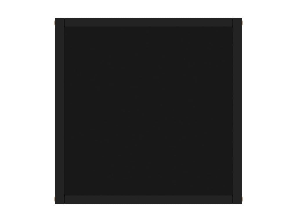 40 x 40 x 50 cm Coffee Table Glass Black