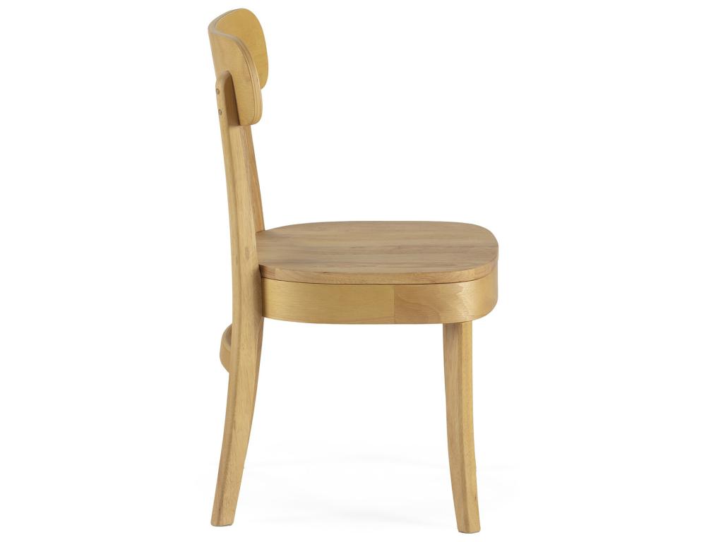 45 x 49 x 83 cm Chair Solid Wood Yellow