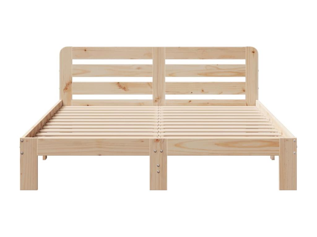 150 x 200 cm Bed Frame without Mattress Wood Brown