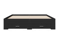 150 x 200 cm Bed Frame Wood Black
