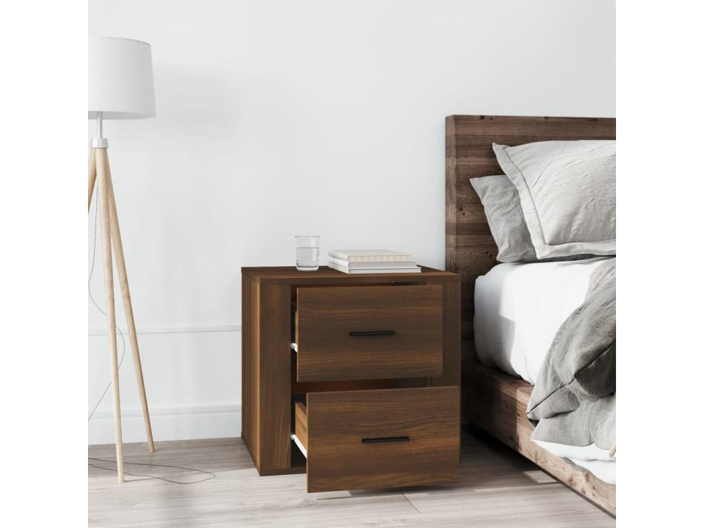 50 x 39 x 47 cm Nightstand Wood Brown