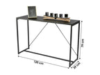 120 x 39 x 79 cm Console Table Wood Metal Black