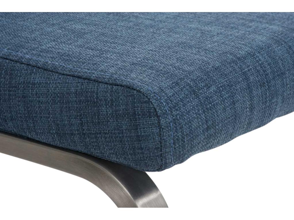 40 x 50 x 90 cm Chair Set of 2 Fabric Steel Blue