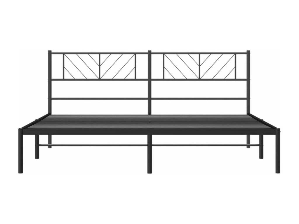 183 x 213 cm Bed Frame Metal Steel Black