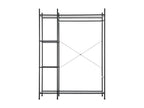 110 x 40 x 150 cm Clothing Rack Steel Gray