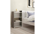 165 x 26 cm Nightstand Wood Light Gray