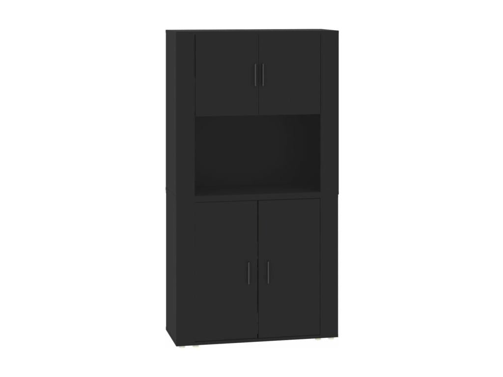 80 x 33 x 70 cm Sideboard Wood Black