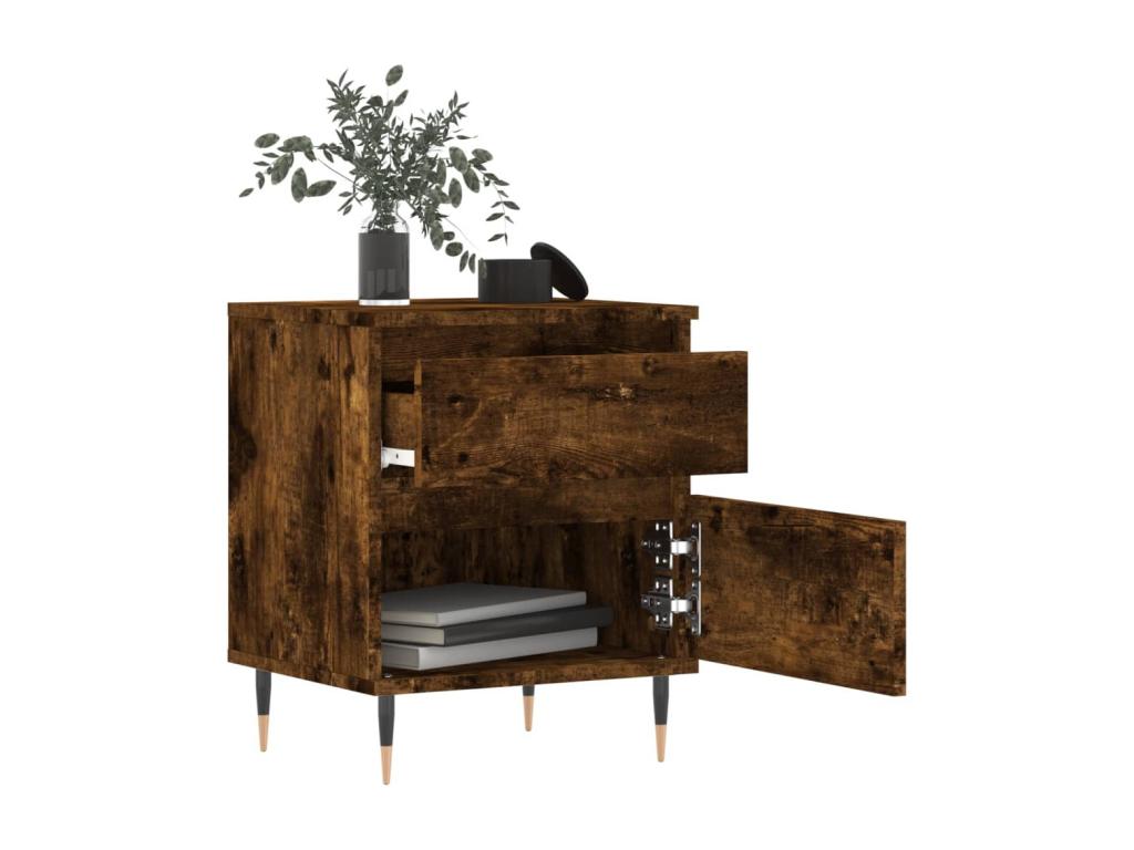 40 x 35 x 50 cm Nightstand Wood Light Natural