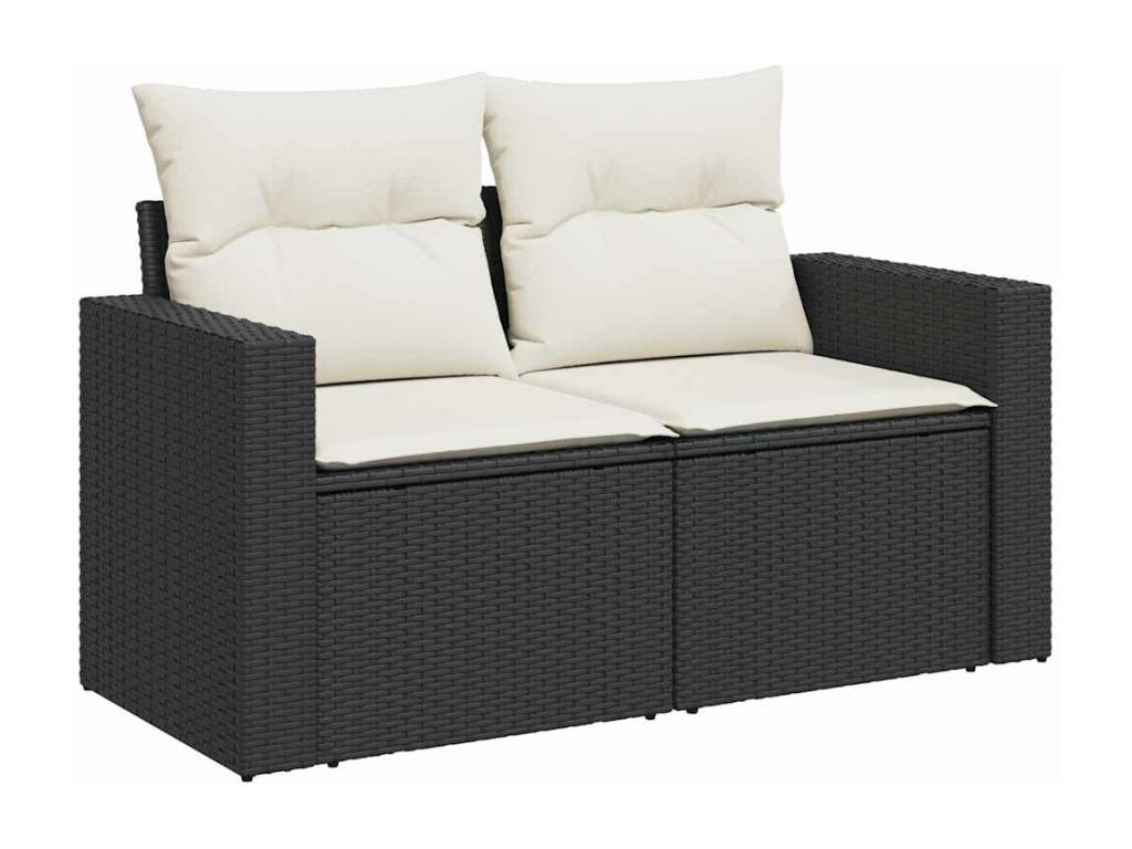 62 x 69 x 62 cm Patio Furniture Set 6-piece Resin Wicker Resin Black