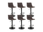 43 x 43 x 88 cm Stool Set of 6 Fabric Steel Gray
