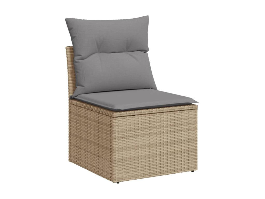 55 x 55 x 37 cm Patio Furniture Set 8-piece Resin Wicker Resin Beige