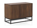 85 x 40 x 60 cm Sideboard Mango Wood Metal Dark Natural