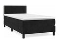80 x 200 cm Box Spring Bed Velvet Black