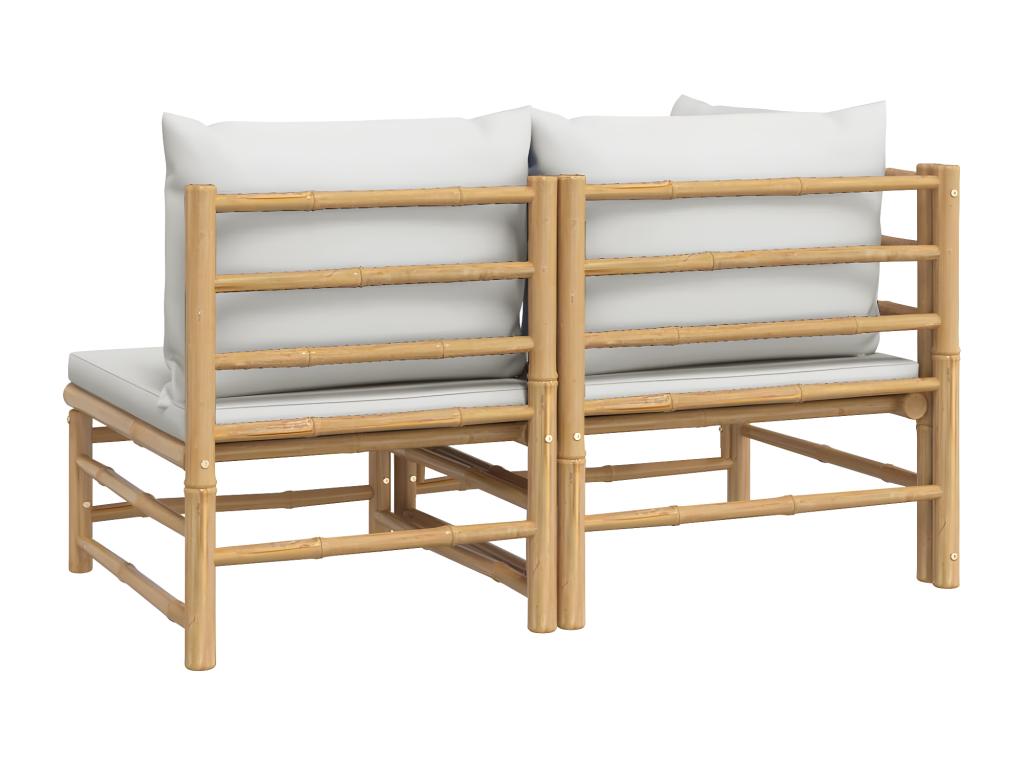 68 x 68 x 30 cm Patio Furniture Set 2-piece Wood Gray