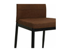 43 x 44 x 96 cm Chair Set of 2 Fabric Metal Brown