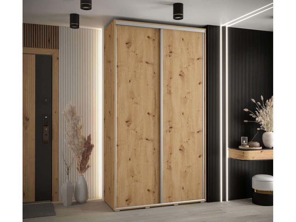 140 x 45 x 235 cm Wardrobe 2-door Wood Light Natural