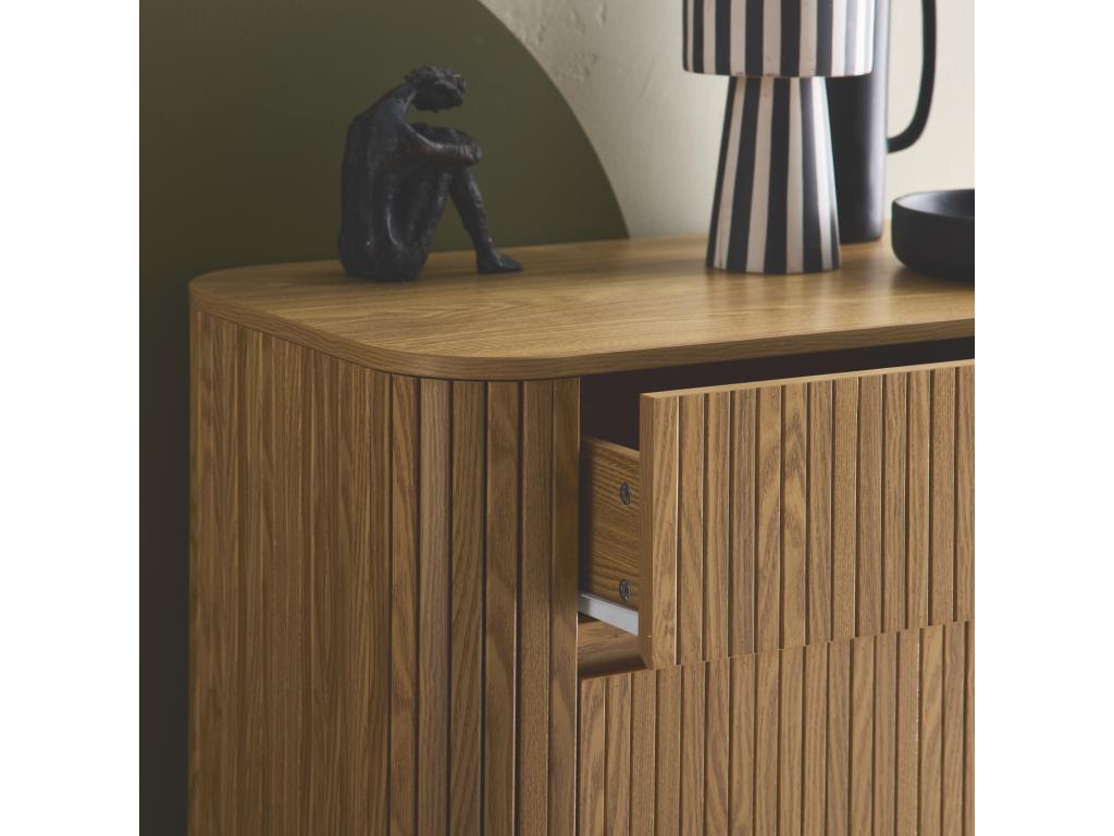 80 x 45 x 100 cm Dresser 4-drawer Wood Light Natural