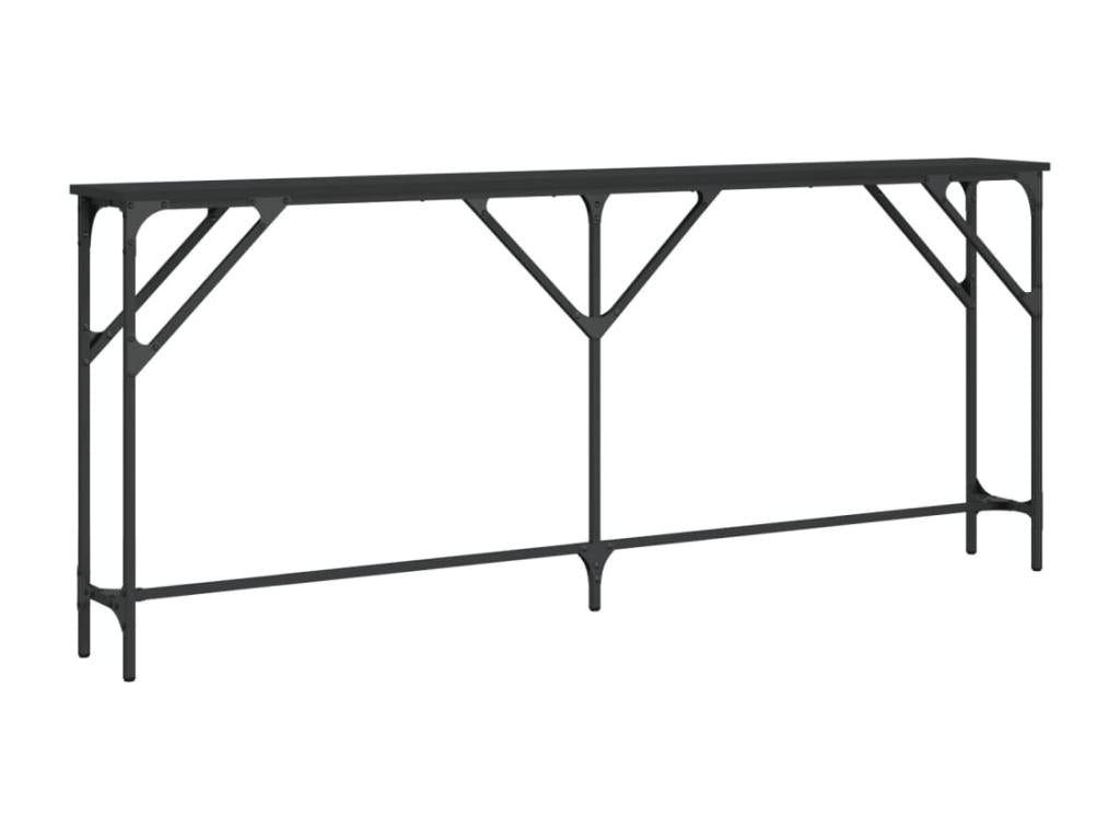 180 x 23 x 75 cm Console Table Wood Black