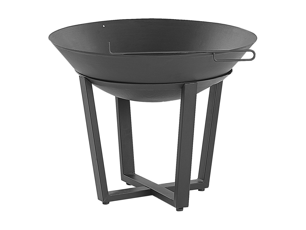 45 x 45 x 10 cm Fire Pit Steel Black