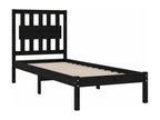 100 x 200 cm Bed Frame Wood Black