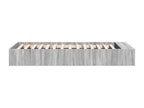 90 x 200 cm Bed Frame without Mattress Wood Gray