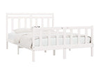 150 x 200 cm Bed Frame without Mattress Wood White