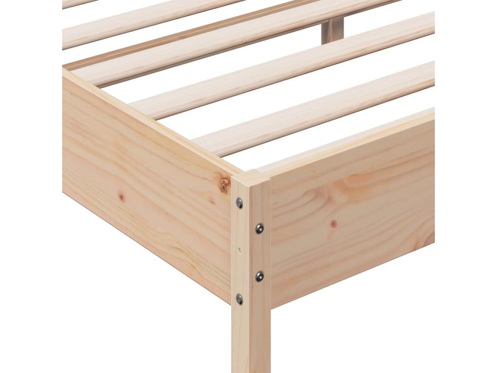 180 x 200 cm Bed Frame Wood Light Natural