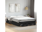 150 x 200 cm Bed Frame Wood Black