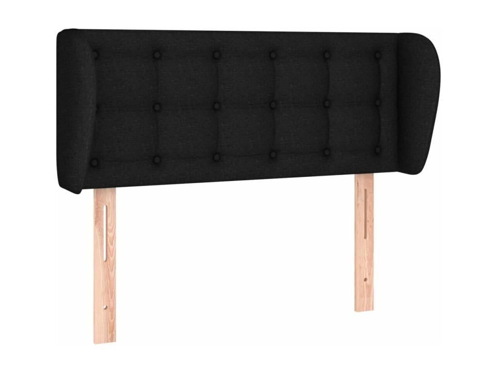 93 x 23 x 88 cm Bed Wood Fabric Black