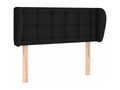 93 x 23 x 88 cm Bed Wood Fabric Black