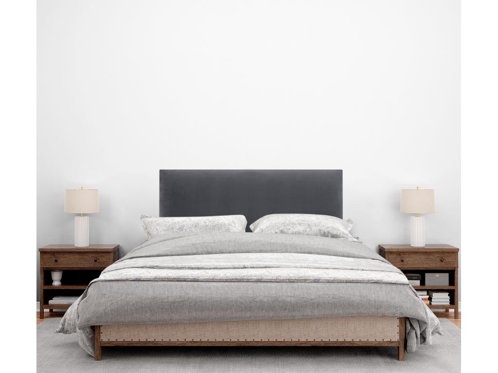 95 x 60 cm Bed Velvet Gray