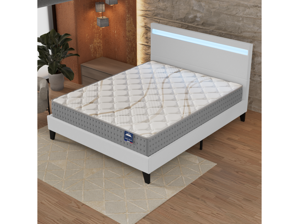 120 x 190 cm Bed White